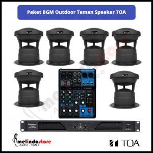 Paket Background Music Outdoor Speaker Taman TOA | 6 Speaker